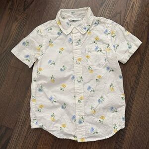 Janie and Jack White and Yellow Button Down Shirt